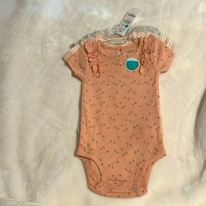 NWT Carter’s little girl three piece bodysuit